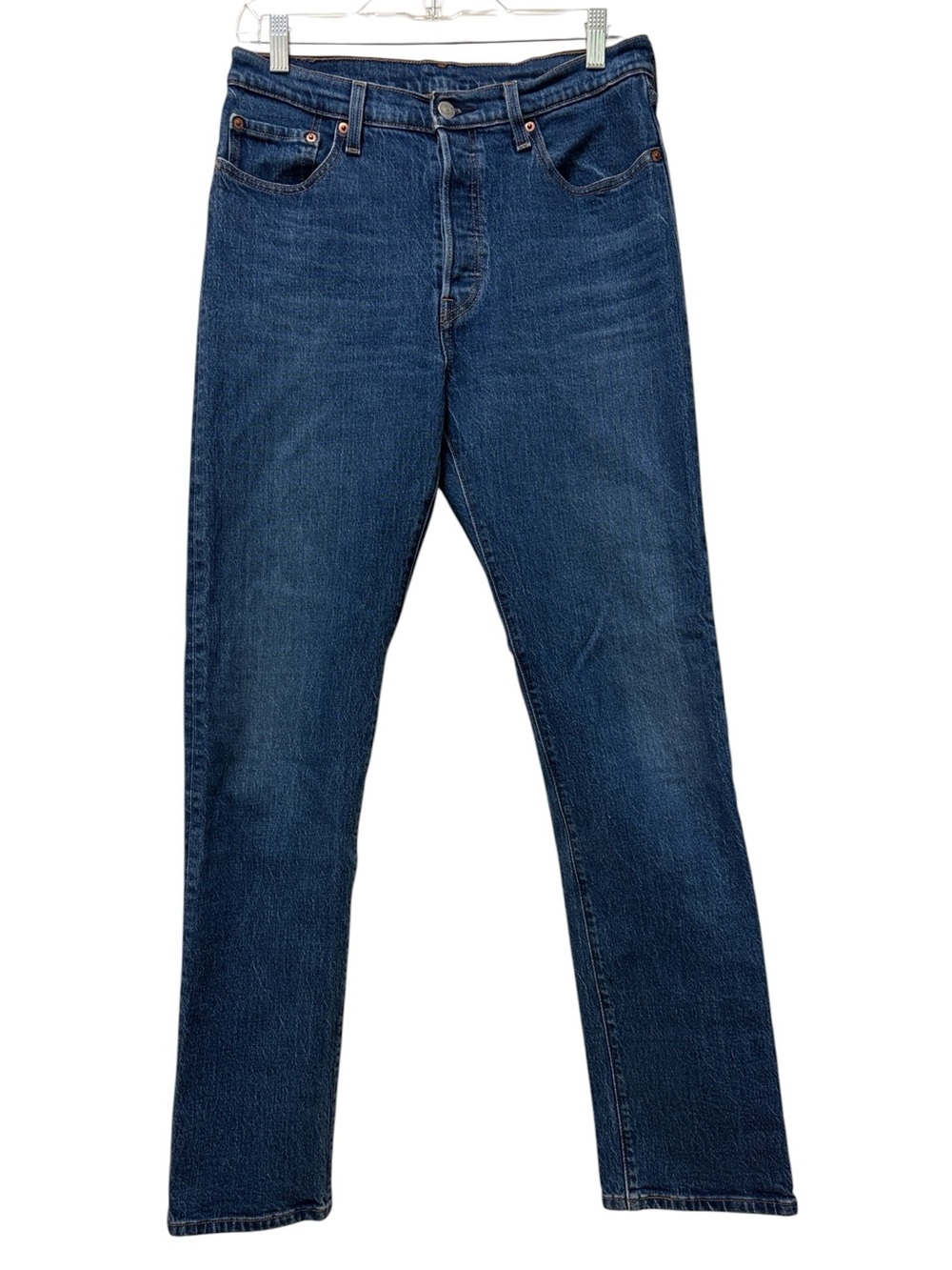 Levi's Women's 501 Original Fit Button Fly Med Wash Blue Denim Jeans W29/L32 - Picture 3 of 12
